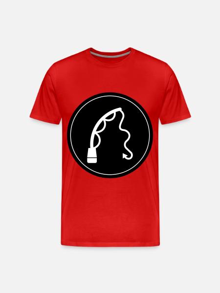 Fishing rod fishing icon - Men's Premium Organic T-Shirt - red