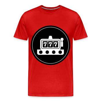 Einarmiger bandit Kreis - Männer Premium Bio T-Shirt - Rot - Vorne - Damien (186cm)