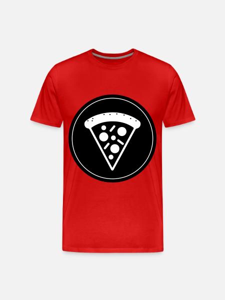 Pizza Icon Circle - Men's Premium Organic T-Shirt - red