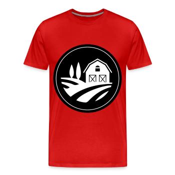 Cercle de récolte à la ferme - T-shirt bio Premium Homme - rouge - Devant - Damien (186cm)