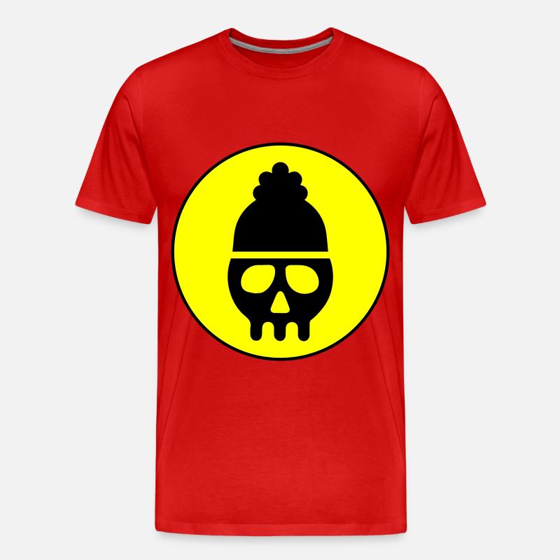 Skull kopf icon - Männer Premium Bio T-Shirt - Rot