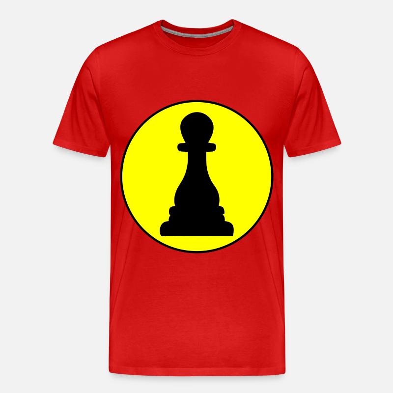 Läufer Bauer Schachfigur - Männer Premium Bio T-Shirt - Rot