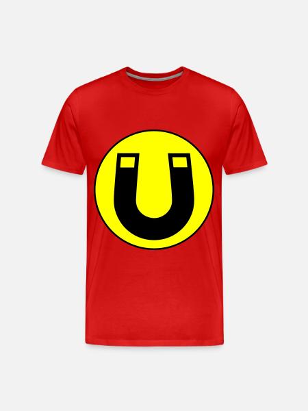 Horseshoe magnet - Men's Premium Organic T-Shirt - red