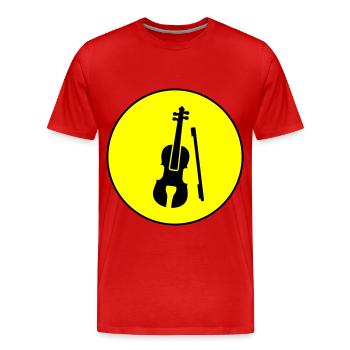 Violin icon icon - Men's Premium Organic T-Shirt - red - Front - Damien (186cm)