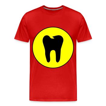 Tooth icon symbol - Men's Premium Organic T-Shirt - red - Front - Damien (186cm)