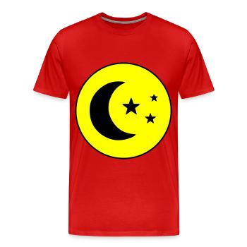 Moon icon icon - Men's Premium Organic T-Shirt - red - Front - Damien (186cm)