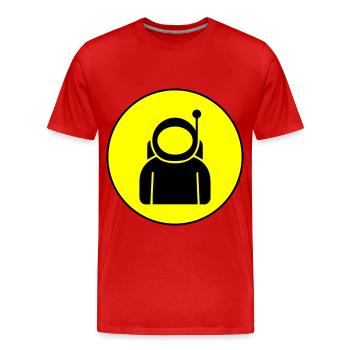 Astronaut icon icon - Men's Premium Organic T-Shirt - red - Front - Damien (186cm)