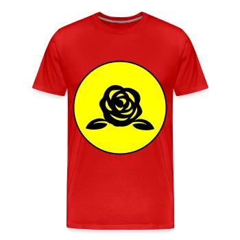 Rose symbol - Men's Premium Organic T-Shirt - red - Front - Damien (186cm)
