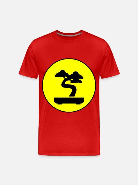 Bonsai icon Symbol - Men's Premium Organic T-Shirt - red