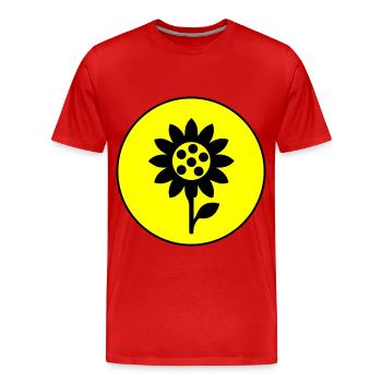 Icône d’icône de tournesol - T-shirt bio Premium Homme - rouge - Devant - Damien (186cm)