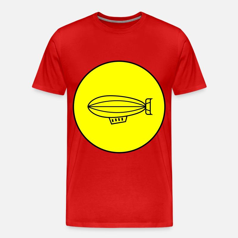 Zeppelin Icon Symbol - Männer Premium Bio T-Shirt - Rot