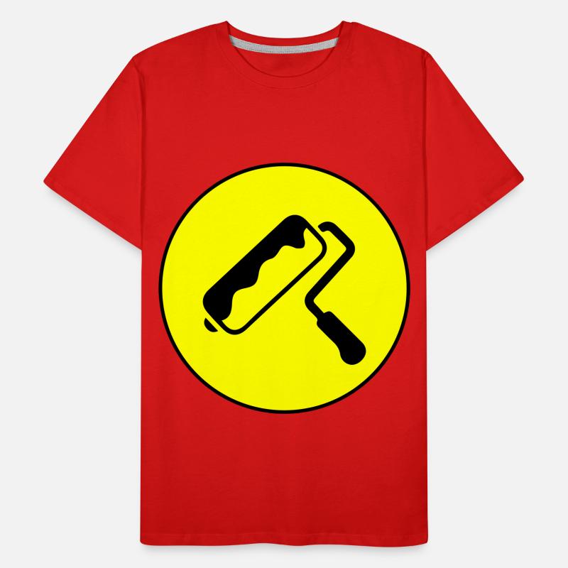 Maler Silhouette icon Männer Premium Bio T-Shirt