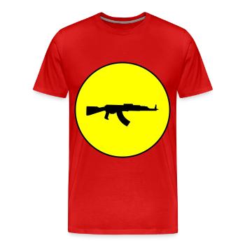 Gewehr icon symbol - Männer Premium Bio T-Shirt - Rot - Vorne - Damien (186cm)