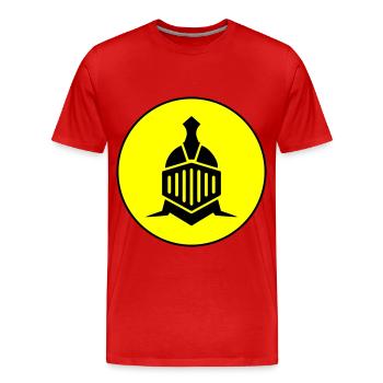 Casque de chevalier - T-shirt bio Premium Homme - rouge - Devant - Damien (186cm)