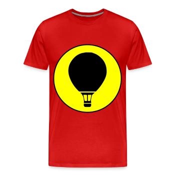 Icône de montgolfière - T-shirt bio Premium Homme - rouge - Devant - Damien (186cm)