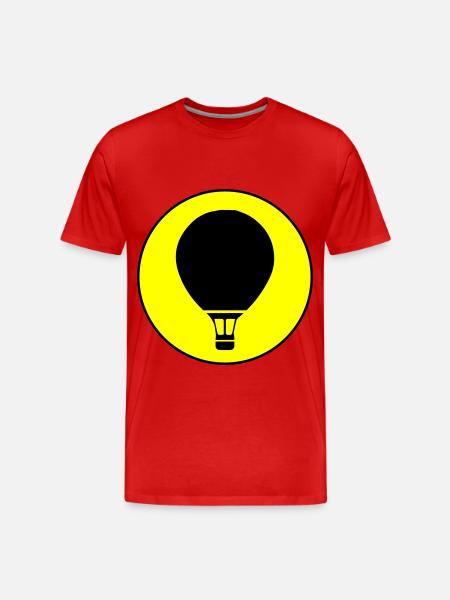 Heißluftballon icon - Männer Premium Bio T-Shirt - Rot