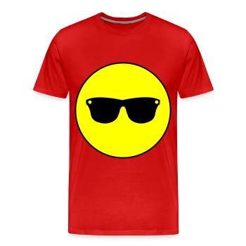 Sunglasses icon icon - Men's Premium Organic T-Shirt - red - Front - Damien (186cm)