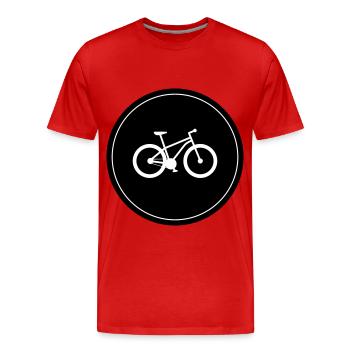 Cycling - Men's Premium Organic T-Shirt - red - Front - Damien (186cm)