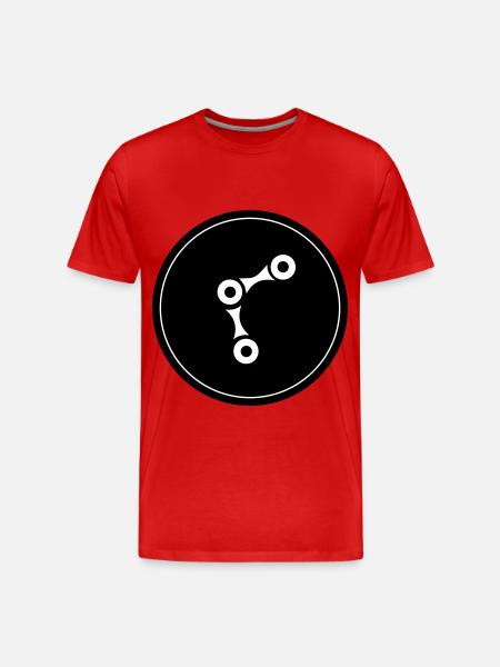 Bicycle Cycling Chain - Men's Premium Organic T-Shirt - red