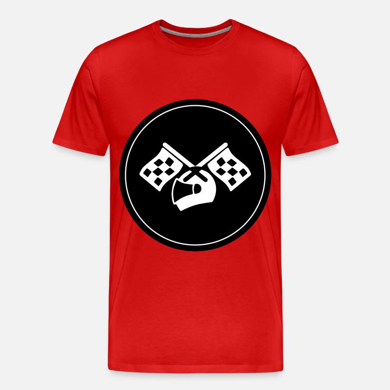 Casque de coureur - T-shirt bio Premium Homme - rouge