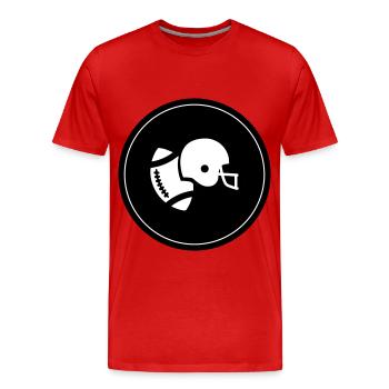 Icône du football - T-shirt bio Premium Homme - rouge - Devant - Damien (186cm)