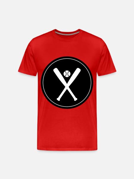 Baseball icon - Men's Premium Organic T-Shirt - red