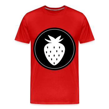 Fruit Strawberry - Men's Premium Organic T-Shirt - red - Front - Damien (186cm)