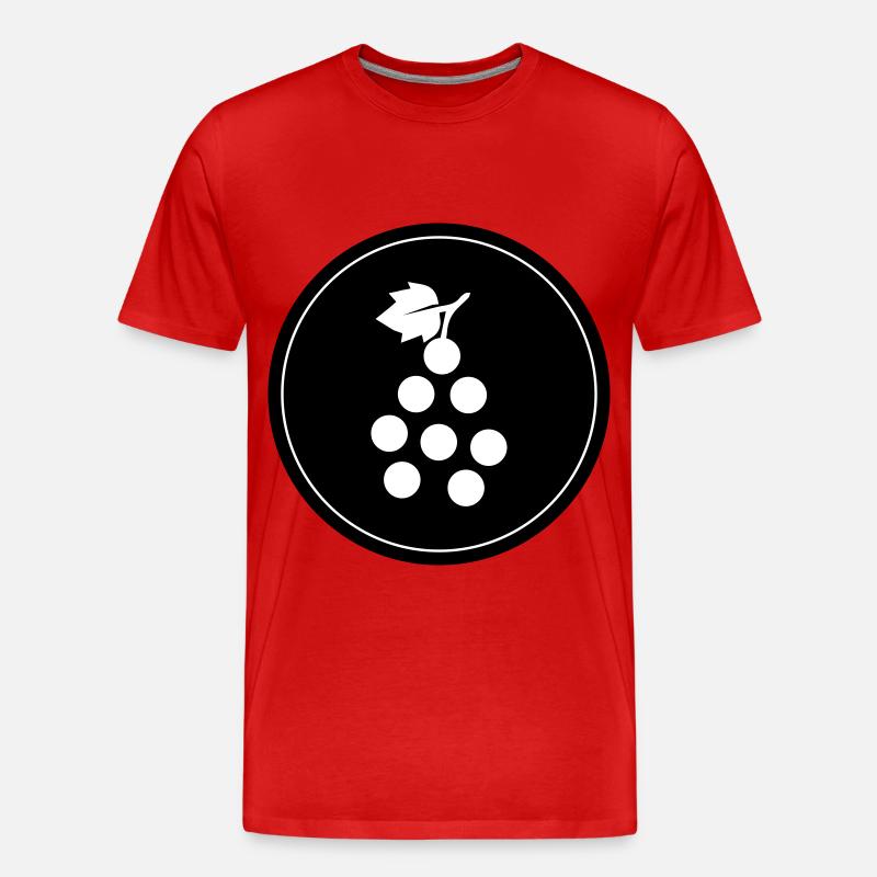 Weintrauben Symbol - Männer Premium Bio T-Shirt - Rot