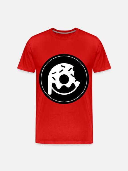 Donut Symbol - Men's Premium Organic T-Shirt - red