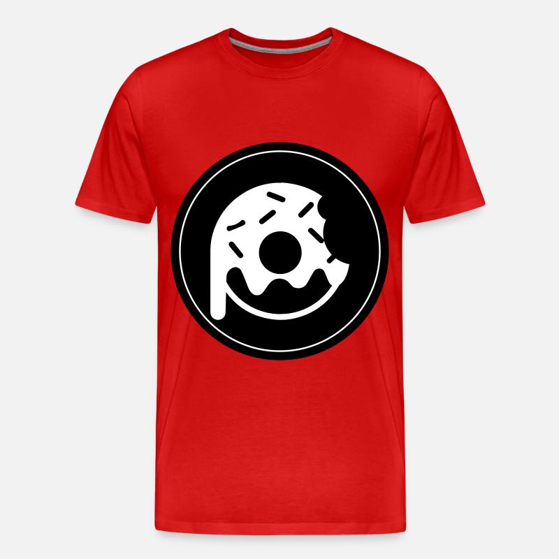 Donut Symbol - Männer Premium Bio T-Shirt - Rot