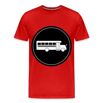 School school bus - Men's Premium Organic T-Shirt - red - Front - Damien (186cm)