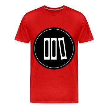 Lire des livres - T-shirt bio Premium Homme - rouge - Devant - Damien (186cm)