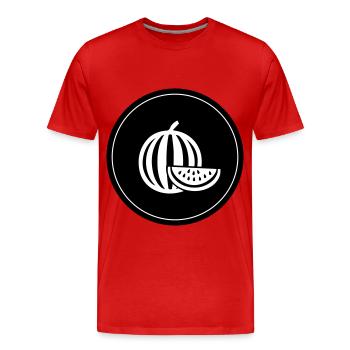 Fruit du melon - T-shirt bio Premium Homme - rouge - Devant - Damien (186cm)