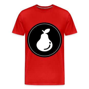Poire - T-shirt bio Premium Homme - rouge - Devant - Damien (186cm)