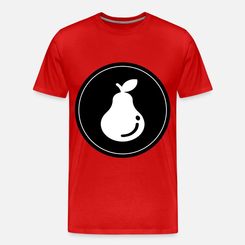 Birne Obst - Männer Premium Bio T-Shirt - Rot