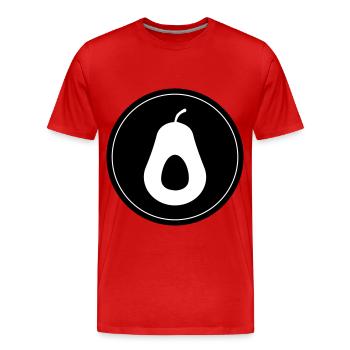 Avocado symbol - Men's Premium Organic T-Shirt - red - Front - Damien (186cm)