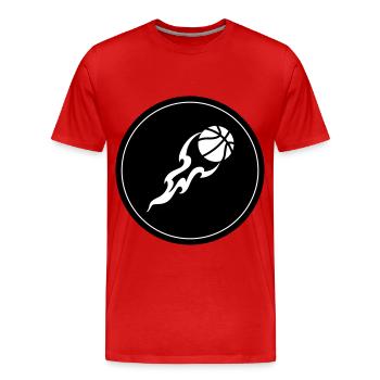Basketball flame - Men's Premium Organic T-Shirt - red - Front - Damien (186cm)