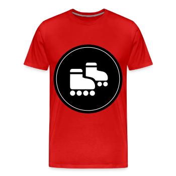 Inline skates sport - Men's Premium Organic T-Shirt - red - Front - Damien (186cm)