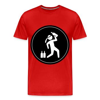 Cercle de consommation d’alcool - T-shirt bio Premium Homme - rouge - Devant - Damien (186cm)