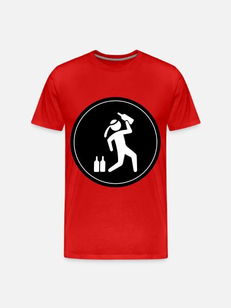 Drunk Party Drinking Circle - Men's Premium Organic T-Shirt - red