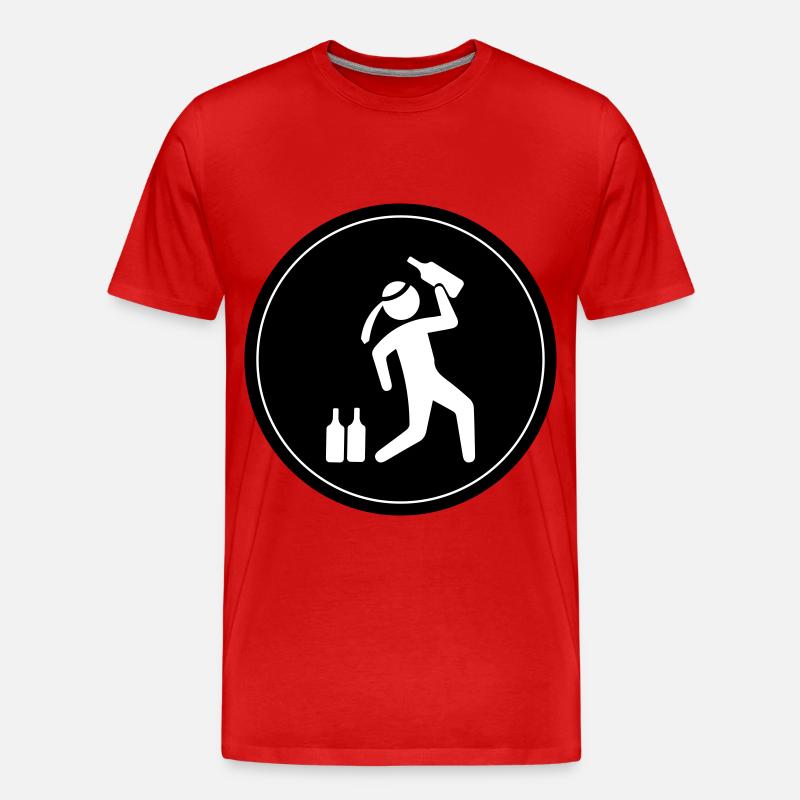 Drunk Party Drinking Circle - Men's Premium Organic T-Shirt - red