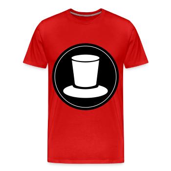 Zylinder Bräutigam Kreis - Männer Premium Bio T-Shirt - Rot - Vorne - Damien (186cm)