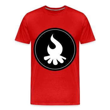 Cercle de feu de camp - T-shirt bio Premium Homme - rouge - Devant - Damien (186cm)