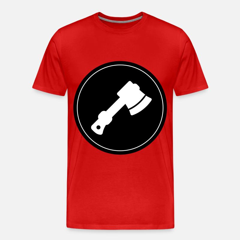 Kletterausrüstung Kreis eispickel - Männer Premium Bio T-Shirt - Rot