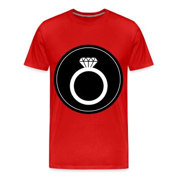 Cercle de symboles d’alliances - T-shirt bio Premium Homme - rouge - Devant - Damien (186cm)