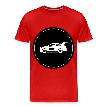 Cercle des pilotes de course automobile - T-shirt bio Premium Homme - rouge - Devant - Damien (186cm)