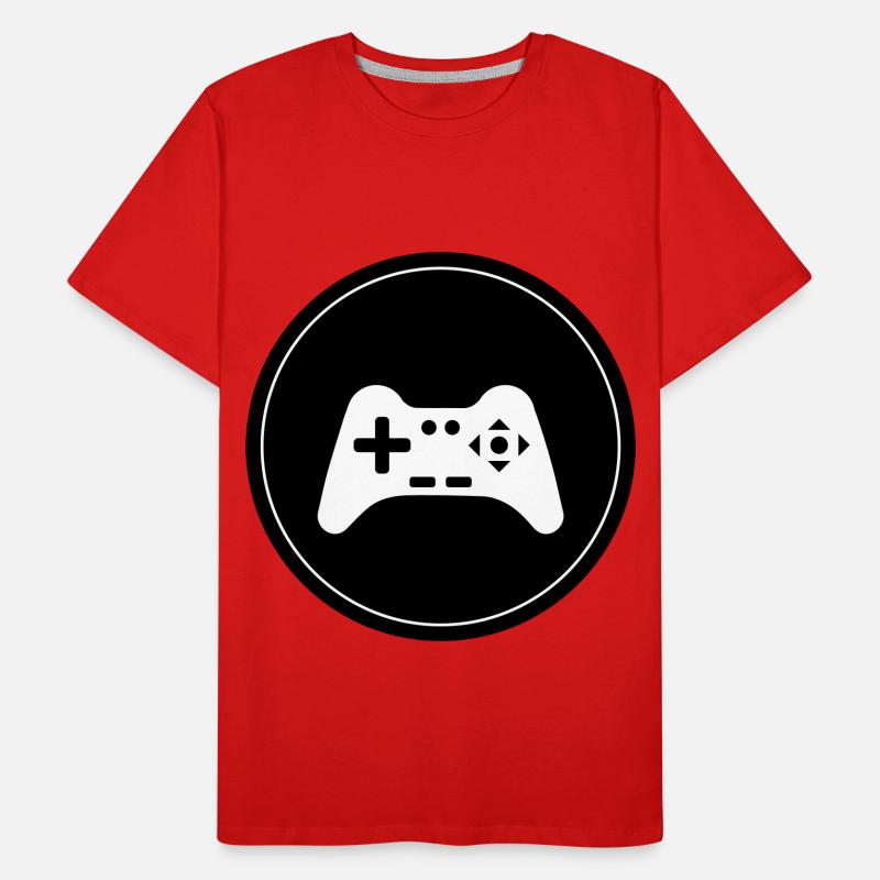 Gamepad Symbol Controller Circle Men's Premium Organic T-Shirt