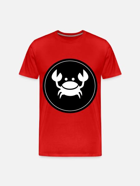 Crustacean Circle - Men's Premium Organic T-Shirt - red