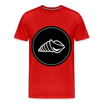 Mussel snail circle - Men's Premium Organic T-Shirt - red - Front - Damien (186cm)