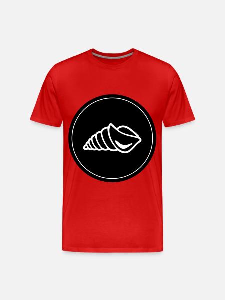 Mussel snail circle - Men's Premium Organic T-Shirt - red
